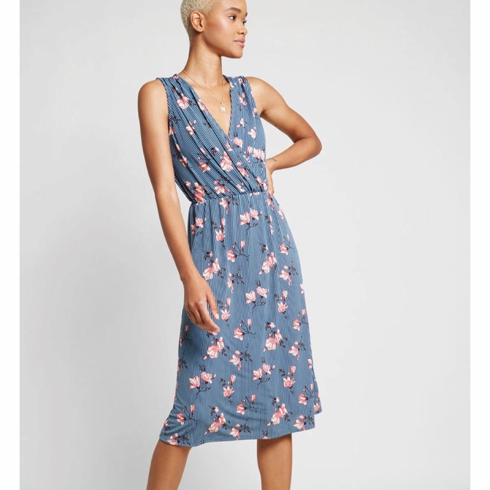 Modcloth Adoring Outcome Dress Floral Stripe Sz 2X Spring Summer Festival Party